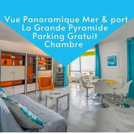 Le Seventies - Vue Port - Parking Prive - Etage Eleve - Pyramide 아파트 *